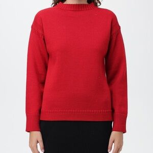 Toteme Wool Red Crewneck Knit Sweater